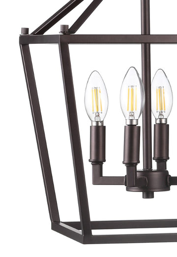 Pagoda Lantern Metal LED Pendant - JONATHAN Y
